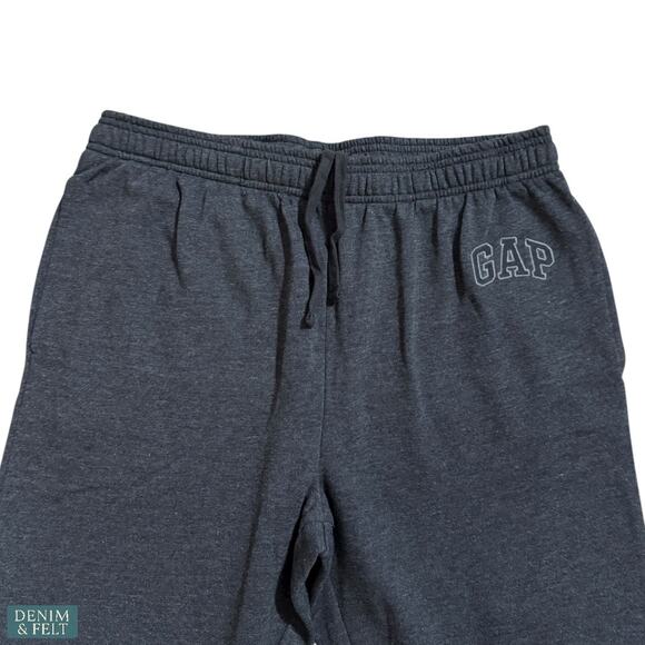 GAP Factory Charcoal Gray Logo Joggers Fleece Lounge Pants Men’s NEW~NWT!! - Picture 5 of 13
